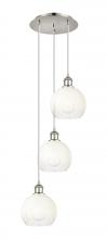 Innovations Lighting 113B-3P-PN-G483-8OP - Brookhaven Globe - 3 Light - 14 inch - Polished Nickel - Cord Hung - Multi Pendant