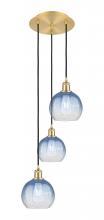 Innovations Lighting 113B-3P-SG-G483-8SB - Brookhaven Globe - 3 Light - 14 inch - Satin Gold - Cord Hung - Multi Pendant
