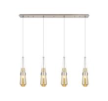 Innovations Lighting 124-452-1P-SN-G452-4ME - Milan - 4 Light - 48 inch - Brushed Satin Nickel - Linear Pendant