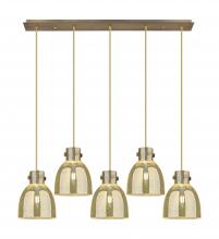 Innovations Lighting 125-410-1PS-BB-G412-8ME - Newton Bell - 5 Light - 40 inch - Brushed Brass - Linear Pendant