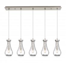 Innovations Lighting 125-451-1P-SN-G451-5CL - Owego - 5 Light - 37 inch - Brushed Satin Nickel - Linear Pendant