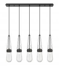 Innovations Lighting 125-452-1P-BK-G452-4SDY - Milan - 5 Light - 36 inch - Matte Black - Linear Pendant