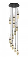Innovations Lighting 126-452-1P-BK-G452-4ME - Milan - 12 Light - 24 inch - Matte Black - Multi Pendant