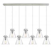 Innovations Lighting 127-410-1PS-PN-G411-8SDY - Newton Cone - 7 Light - 52 inch - Polished Nickel - Linear Pendant