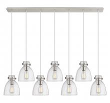 Innovations Lighting 127-410-1PS-PN-G412-8SDY - Newton Bell - 7 Light - 52 inch - Polished Nickel - Linear Pendant