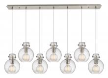 Innovations Lighting 127-410-1PS-SN-G410-8SDY - Newton Sphere - 7 Light - 52 inch - Brushed Satin Nickel - Cord hung - Linear Pendant