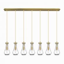 Innovations Lighting 127-451-1P-BB-G451-5CL - Owego - 7 Light - 49 inch - Brushed Brass - Linear Pendant