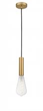 Innovations Lighting 198-1P-SG-BB95LED - Edison - 1 Light - 4 inch - Satin Gold - Cord hung - Mini Pendant