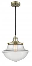 Innovations Lighting 201C-AB-G542 - Oxford - 1 Light - 12 inch - Antique Brass - Cord hung - Mini Pendant