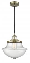 Innovations Lighting 201C-AB-G544 - Oxford - 1 Light - 12 inch - Antique Brass - Cord hung - Mini Pendant