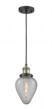Innovations Lighting 201C-BAB-G165 - Geneseo - 1 Light - 7 inch - Black Antique Brass - Cord hung - Mini Pendant