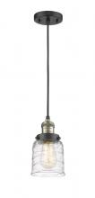 Innovations Lighting 201C-BAB-G513 - Bell - 1 Light - 5 inch - Black Antique Brass - Cord hung - Mini Pendant
