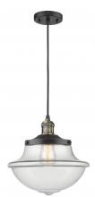Innovations Lighting 201C-BAB-G542 - Oxford - 1 Light - 12 inch - Black Antique Brass - Cord hung - Mini Pendant