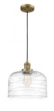 Innovations Lighting 201C-BB-G713-L - Bell - 1 Light - 12 inch - Brushed Brass - Cord hung - Mini Pendant
