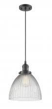 Innovations Lighting 201C-OB-G222 - Seneca Falls - 1 Light - 10 inch - Oil Rubbed Bronze - Cord hung - Mini Pendant