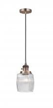 Innovations Lighting 201CSW-AC-G302 - Colton - 1 Light - 6 inch - Antique Copper - Cord hung - Mini Pendant