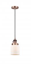Innovations Lighting 201CSW-AC-G51 - Bell - 1 Light - 5 inch - Antique Copper - Cord hung - Mini Pendant