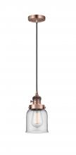 Innovations Lighting 201CSW-AC-G52 - Bell - 1 Light - 5 inch - Antique Copper - Cord hung - Mini Pendant