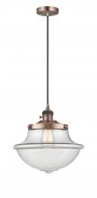 Innovations Lighting 201CSW-AC-G542 - Oxford - 1 Light - 12 inch - Antique Copper - Cord hung - Mini Pendant