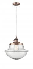 Innovations Lighting 201CSW-AC-G544 - Oxford - 1 Light - 12 inch - Antique Copper - Cord hung - Mini Pendant