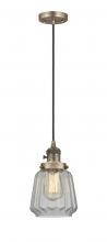 Innovations Lighting 201CSW-BB-G142 - Chatham - 1 Light - 7 inch - Brushed Brass - Cord hung - Mini Pendant