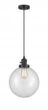 Innovations Lighting 201CSW-BK-G202-10 - Beacon - 1 Light - 10 inch - Matte Black - Cord hung - Mini Pendant