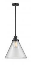 Innovations Lighting 201CSW-BK-G42-L - Cone - 1 Light - 12 inch - Matte Black - Cord hung - Mini Pendant