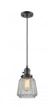 Innovations Lighting 201CSW-OB-G142 - Chatham - 1 Light - 7 inch - Oil Rubbed Bronze - Cord hung - Mini Pendant