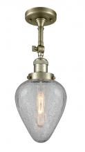 Innovations Lighting 201F-AB-G165 - Geneseo - 1 Light - 7 inch - Antique Brass - Adjustable Semi-Flush Mount