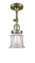 Innovations Lighting 201F-AB-G182S - Canton - 1 Light - 5 inch - Antique Brass - Adjustable Semi-Flush Mount