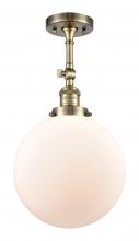 Innovations Lighting 201F-AB-G201-10 - Beacon - 1 Light - 10 inch - Antique Brass - Semi-Flush Mount