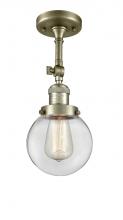 Innovations Lighting 201F-AB-G202-6-LED - Beacon - 1 Light - 6 inch - Antique Brass - Adjustable Semi-Flush Mount