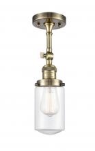 Innovations Lighting 201F-AB-G312 - Dover - 1 Light - 5 inch - Antique Brass - Adjustable Semi-Flush Mount