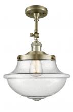 Innovations Lighting 201F-AB-G544 - Oxford - 1 Light - 12 inch - Antique Brass - Semi-Flush Mount