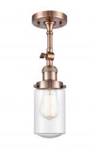 Innovations Lighting 201F-AC-G314 - Dover - 1 Light - 5 inch - Antique Copper - Semi-Flush Mount