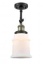 Innovations Lighting 201F-BAB-G181 - Canton - 1 Light - 6 inch - Black Antique Brass - Adjustable Semi-Flush Mount