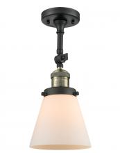 Innovations Lighting 201F-BAB-G61 - Cone - 1 Light - 6 inch - Black Antique Brass - Semi-Flush Mount