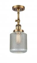 Innovations Lighting 201F-BB-G262 - Stanton - 1 Light - 6 inch - Brushed Brass - Semi-Flush Mount