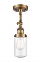 Innovations Lighting 201F-BB-G314 - Dover - 1 Light - 5 inch - Brushed Brass - Adjustable Semi-Flush Mount