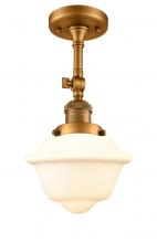Innovations Lighting 201F-BB-G531-LED - Oxford - 1 Light - 7 inch - Brushed Brass - Adjustable Semi-Flush Mount