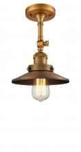 Innovations Lighting 201F-BB-M4 - Railroad - 1 Light - 8 inch - Brushed Brass - Adjustable Semi-Flush Mount