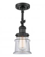 Innovations Lighting 201F-BK-G182S - Canton - 1 Light - 5 inch - Matte Black - Adjustable Semi-Flush Mount