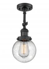 Innovations Lighting 201F-BK-G204-6-LED - Beacon - 1 Light - 6 inch - Matte Black - Adjustable Semi-Flush Mount