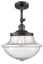 Innovations Lighting 201F-OB-G544 - Oxford - 1 Light - 12 inch - Oil Rubbed Bronze - Adjustable Semi-Flush Mount