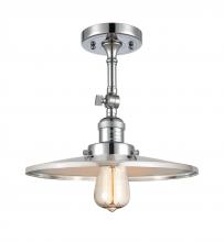 Innovations Lighting 201F-PC-MFR-PC-12 - Railroad - 1 Light - 12 inch - Polished Chrome - Adjustable Semi-Flush Mount