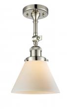 Innovations Lighting 201F-PN-G41-LED - Cone - 1 Light - 8 inch - Polished Nickel - Adjustable Semi-Flush Mount