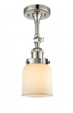 Innovations Lighting 201F-PN-G51-LED - Bell - 1 Light - 5 inch - Polished Nickel - Adjustable Semi-Flush Mount