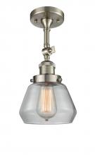 Innovations Lighting 201F-SN-G172 - Fulton - 1 Light - 7 inch - Brushed Satin Nickel - Adjustable Semi-Flush Mount