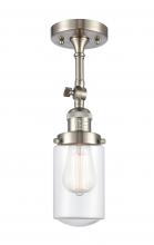Innovations Lighting 201F-SN-G312 - Dover - 1 Light - 5 inch - Brushed Satin Nickel - Adjustable Semi-Flush Mount