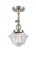 Innovations Lighting 201F-SN-G532 - Oxford - 1 Light - 7 inch - Brushed Satin Nickel - Adjustable Semi-Flush Mount